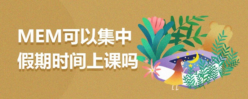 MEM可以集中假期時間上課嗎 MEM可以集中假期時間上課嗎