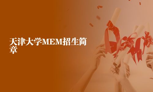天津大學(xué)MEM招生簡章