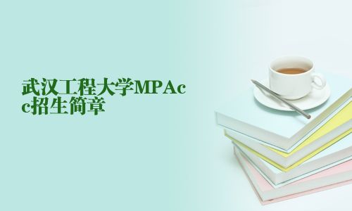 武漢工程大學MPAcc招生簡章