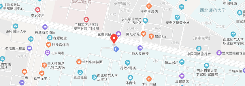 西北師范大學學校地圖 西北師范大學學校地圖