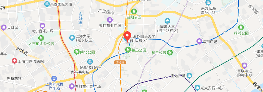 上海外國(guó)語(yǔ)大學(xué)學(xué)校地圖