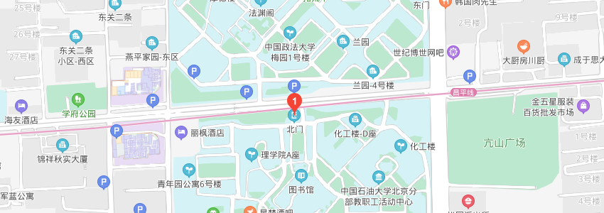 中國石油大學(北京)學校地圖