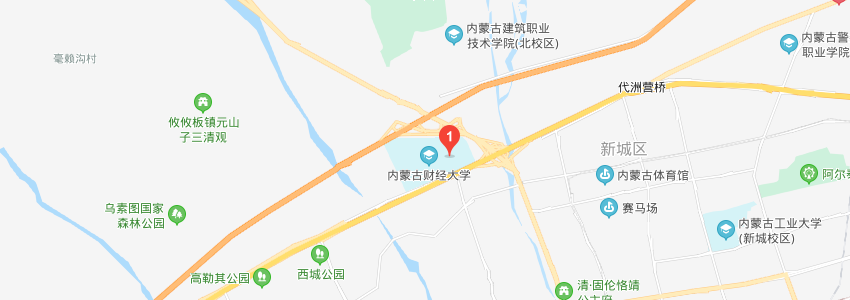 內蒙古財經大學學校地圖