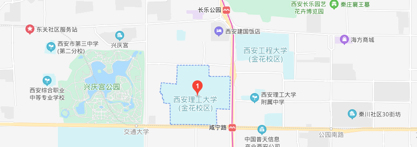 西安理工大學學校地圖 西安理工大學學校地圖