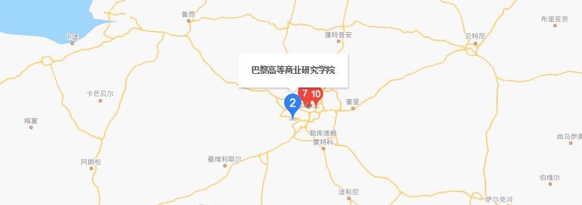 法國(guó)巴黎高等商業(yè)學(xué)院學(xué)校地圖