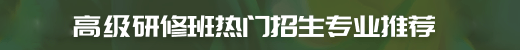 高級研修班招生專業