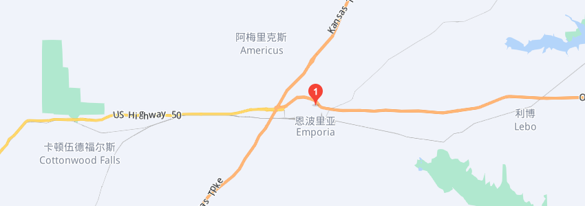 美國恩波利亞州立大學學校地圖