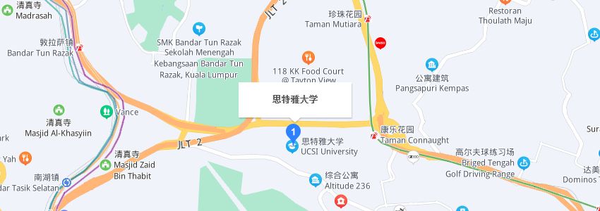 馬來西亞思特雅大學學校地圖