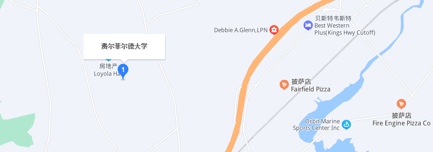 美國費爾菲爾德大學學校地圖 美國費爾菲爾德大學學校地圖