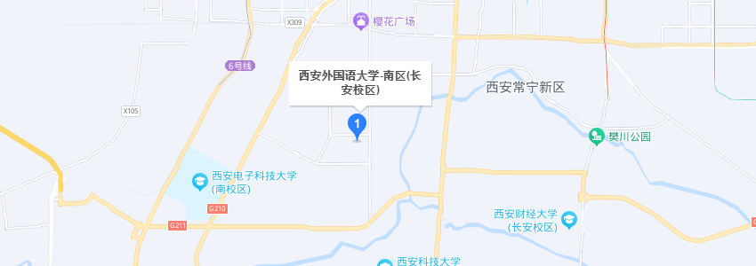 西安外國(guó)語(yǔ)大學(xué)學(xué)校地圖