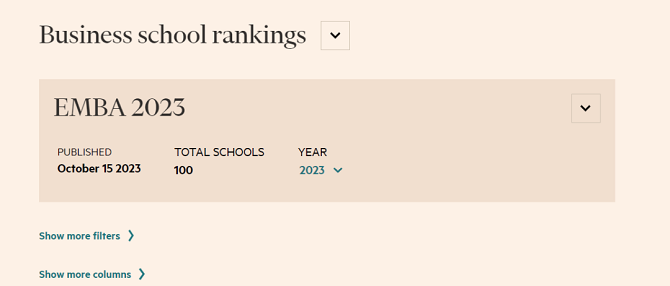 重磅！2023英國《金融時報》全球EMBA百強榜單發布！