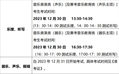 2024年音樂類專業統考溫馨提示 2024年音樂類專業統考溫馨提示
